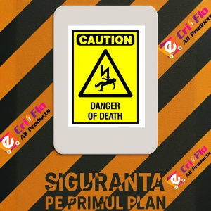 Indicator Sign danger of death, Sticker autocolant - Img 3