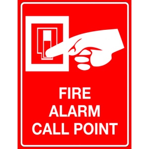 Indicator Sign fire alarm call point, Sticker autocolant