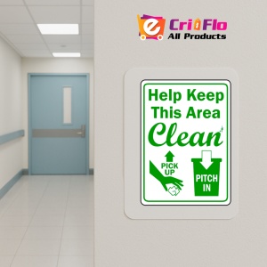 Indicator Sign help keep this area clean, Sticker autocolant - Img 4