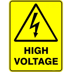 Indicator Sign high voltage, Sticker autocolant