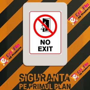 Indicator Sign no exit, Sticker autocolant - Img 3