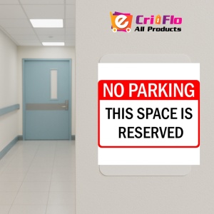 Indicator Sign no parking this space is reserved, Sticker autocolant - Img 5