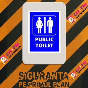 Indicator Sign public toilet, Sticker autocolant - Img 3