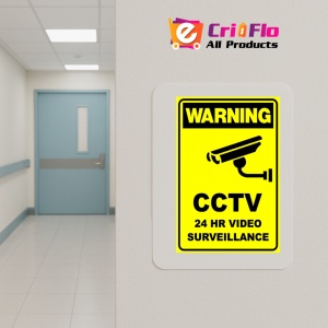 Indicator Sign warning cctv 24 hour video surveillance, Sticker autocolant - Img 4