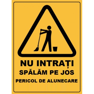 Indicator Spalam pe jos, Sticker autocolant