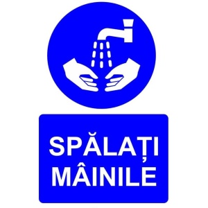 Indicator Spalati mainile indicator de obligativitate, Sticker autocolant