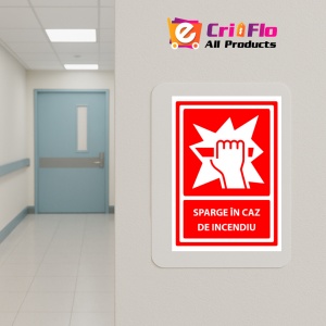 Indicator Sparge in caz de incendiu v1, Sticker autocolant - Img 5