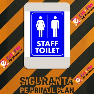 Indicator Staff Toilet Blue Sign, Sticker autocolant - Img 3