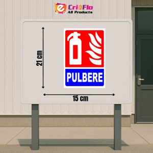 Indicator Stingator cu pulbere, Sticker autocolant - Img 2