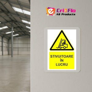 Indicator Stivuitoare in lucru indicator de avertizare, Sticker autocolant - Img 4