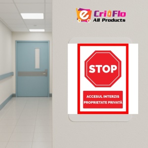 Indicator Stop accesul interzis proprietate privata, Sticker autocolant - Img 5