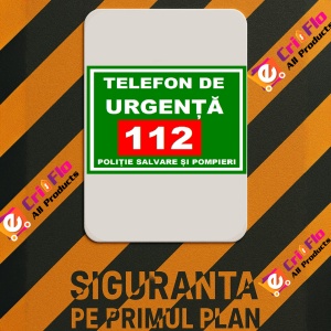 Indicator sunati la 112 daca sunteti intr-o situatie de urgenta, Sticker autocolant - Img 3