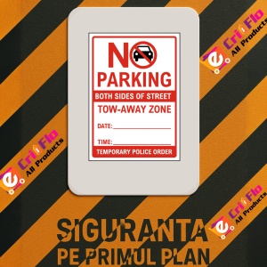 Indicator Temporary No Parking Both Sides of Street Sign, Sticker autocolant - Img 3
