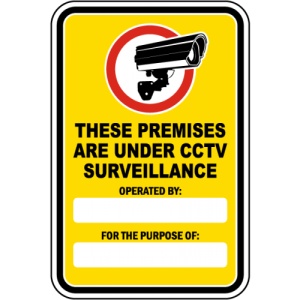Indicator These Premises Are Under CCTV Surveillance Sign, Sticker autocolant - Img 1