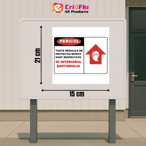 Indicator Toate regulile de protectia muncii sunt respectate in interiorul santierului, Sticker autocolant - Img 2