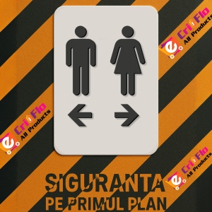 Indicator Toilet Sign for Men and Women Set of 2, Sticker autocolant - Img 3