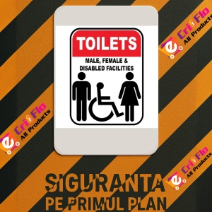Indicator Toilets male female disabled facilities, Sticker autocolant - Img 3