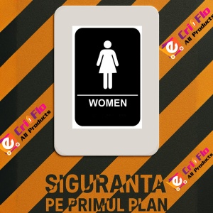 Indicator Toilets women sign, Sticker autocolant - Img 3