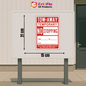 Indicator Tow-Away Temporary No Stopping Sign, Sticker autocolant - Img 2