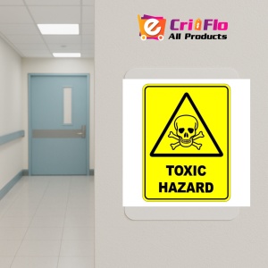 Indicator Toxic Hazard Warning Safety Sign, Sticker autocolant - Img 5