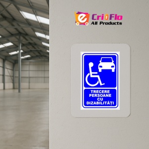 Indicator Trecere persoane cu dizabilitati, Sticker autocolant - Img 4