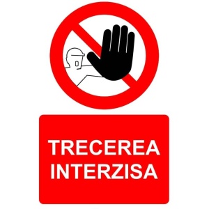 Indicator Trecerea interzisa indicator de interzicere 1, Sticker autocolant