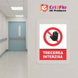 Indicator Trecerea interzisa, Sticker autocolant - Img 5