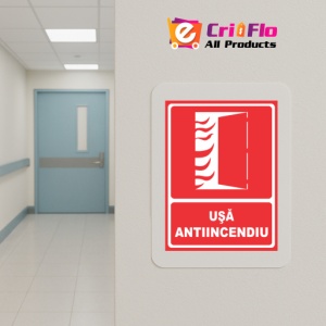 Indicator Usa antiiincendiu, Sticker autocolant - Img 5
