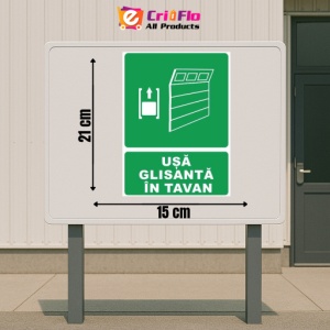 Indicator Usa glisanta in tavan, Sticker autocolant - Img 2