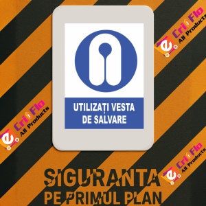 Indicator Utilizati vesta de salvare, Sticker autocolant - Img 3