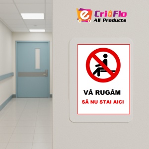Indicator Va rugam sa nu stai aici, Sticker autocolant - Img 5