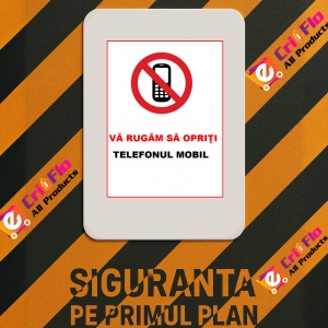 Indicator Va rugam sa opriti telefonul mobil, Sticker autocolant - Img 3