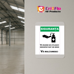 Indicator Va rugam sa utilizati dezinfectant, Sticker autocolant - Img 4