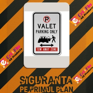 Indicator Valet Parking Only Tow Away Zone Sign, Sticker autocolant - Img 3