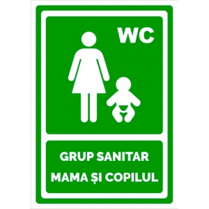 Indicator Verde grup sanitar mama si copilul, Sticker autocolant
