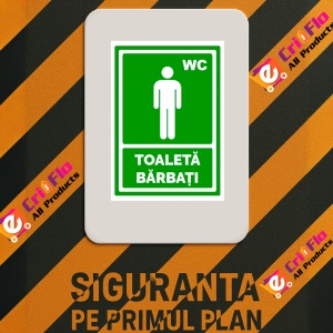 Indicator Verde pentru toaleta barbati, Sticker autocolant - Img 3