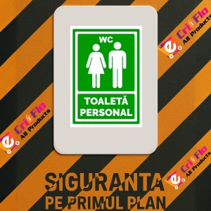 Indicator Verde toaleta personal, Sticker autocolant - Img 3