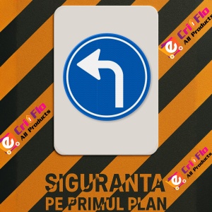 Indicator Virati obligatoriu la stanga, Sticker autocolant - Img 3
