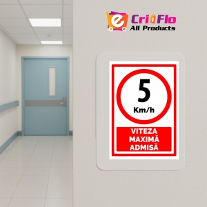 Indicator Viteza maxima admisa 10 km la ora, Sticker autocolant - Img 5