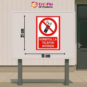 Indicator Vorbitul la telefon interzis, Sticker autocolant - Img 2