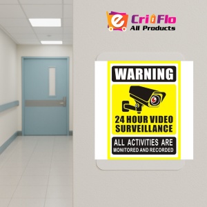 Indicator Warning 24 hour video surveillance, Sticker autocolant - Img 5