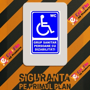 Indicator WC pentru persoane cu dizabilitati, Sticker autocolant - Img 3