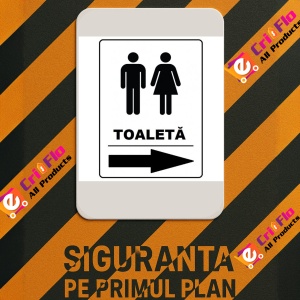 Indicator Wc pentru toaleta cu sageata spre dreapta, Sticker autocolant - Img 3