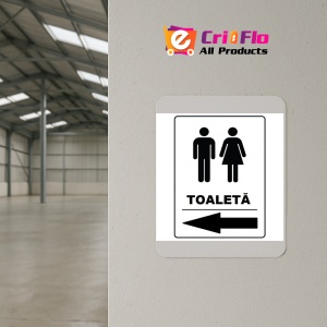 Indicator Wc pentru toaleta cu sageata spre stanga, Sticker autocolant - Img 4