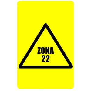 Indicator Zona 22 indicator de avertizare, Sticker autocolant