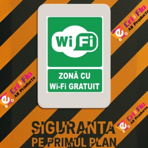 Indicator Zona cu wifi gratuit, Sticker autocolant - Img 3