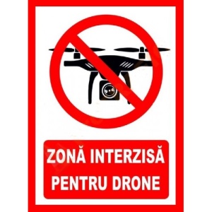 Indicator Zona interzisa pentru drone, Sticker autocolant
