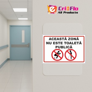 Indicator Zona nu este toaleta publica, Sticker autocolant - Img 5