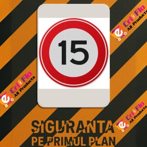 Indictor de circulatie 15 km, Sticker autocolant - Img 3