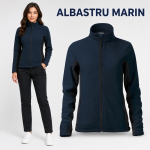 Jacheta Bluza Fleece Dama cu Fermoar Malfini, 220 g/m², Antipilling, Croiala Cambrata, XS-3XL, 9 Culori - Img 12